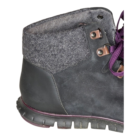 Cole Haan Women’s ZERØGRAND Waterproof Hiker Boots Black Leather Suede 9.5B - Picture 7 of 14